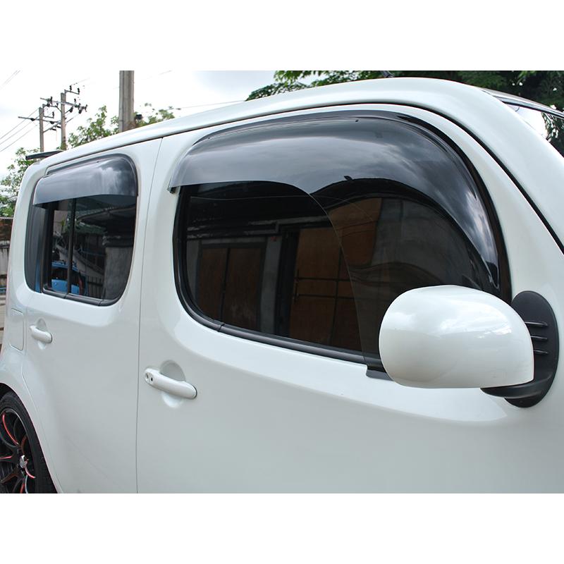 【新品未使用】日産 キューブ 12系 フロアマット&ドアバイザー(金具有り) DX セット 社外新品　ha7g3 キューブ Z12 NZ12 ドアバイザー フロント用のみ スーパー ワイド