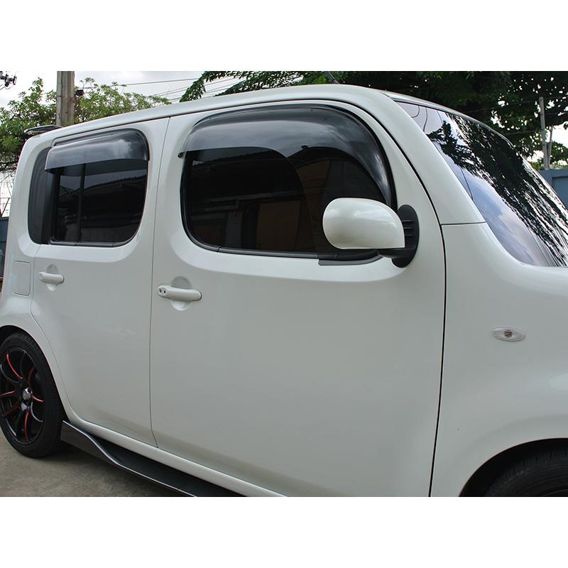 KEI☆ターボ☆マニュアル☆ABS☆マット塗装☆ドアバイザー☆ABS☆車検取得可 廃盤・在庫限り50%off! キューブ Z12 NZ12 ドアバイザー 前後セット