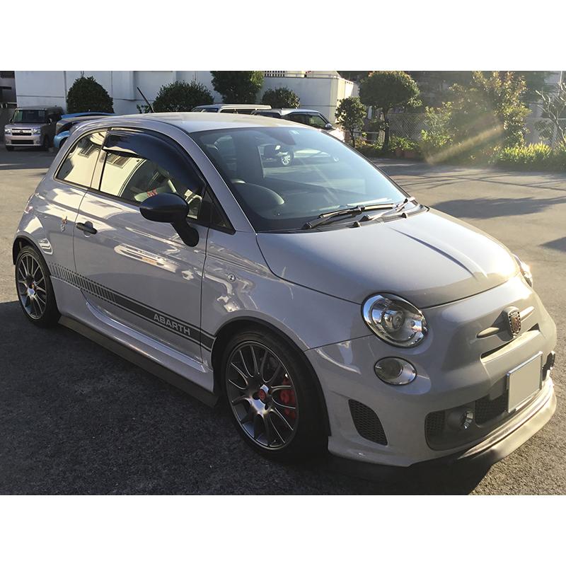 フィアット500 アバルト500 ドアバイザー ダークスモーク FIAT500