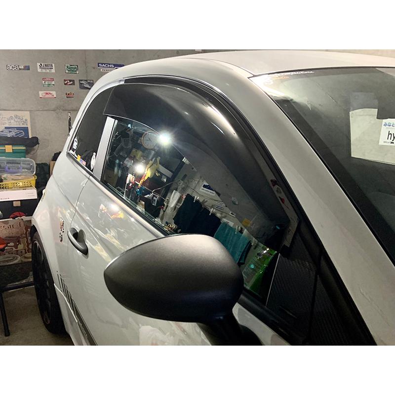 フィアット500 アバルト500 ドアバイザー ダークスモーク FIAT500
