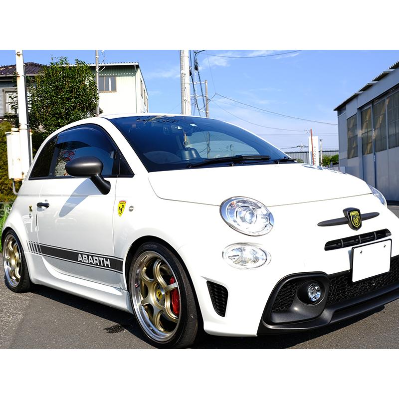 フィアット500 アバルト500 ドアバイザー ライトスモーク FIAT500 ABARTH500 パーツ｜mudfactory｜04