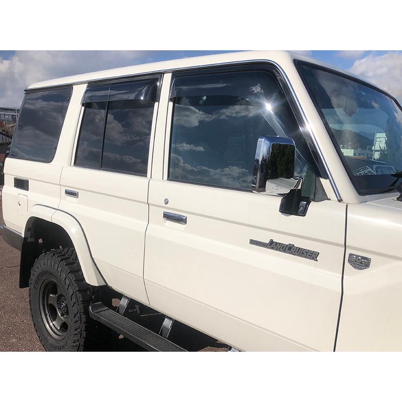 ランクルTOYOTA 78プラド 純正？ウィンドウバイザー 4枚セットkzj78