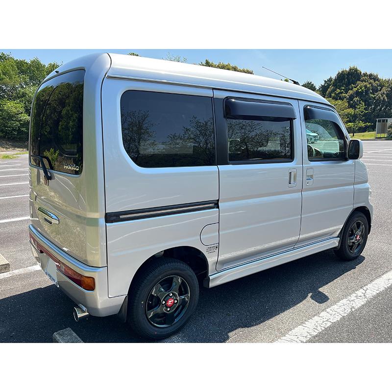 バモス ホビオ アクティバン ドアバイザー ダーク ビッグ ワイド