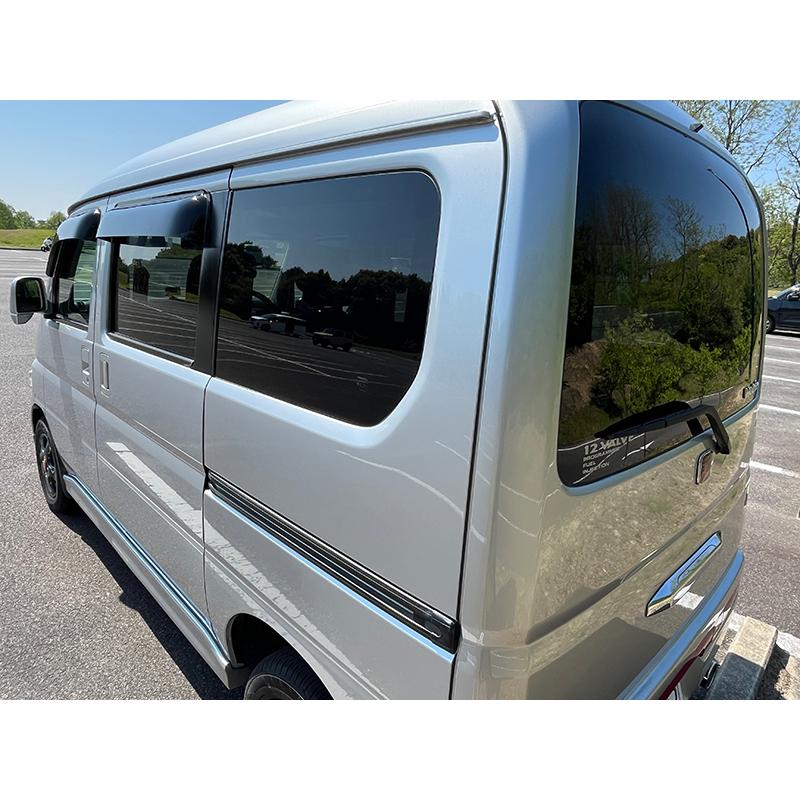 バモス ホビオ アクティバン ドアバイザー ダーク ビッグ ワイド