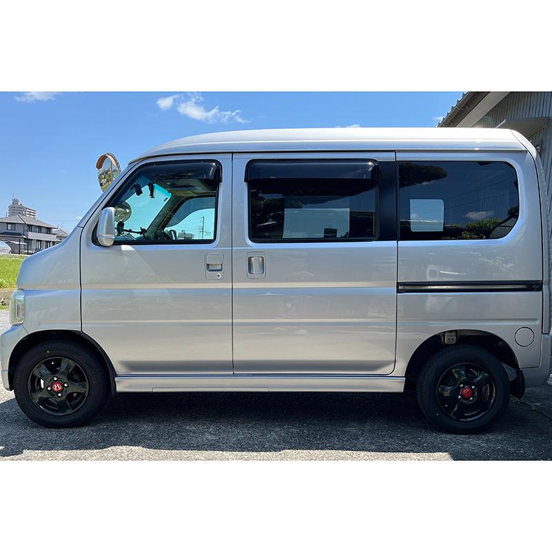 バモス ホビオ アクティバン ドアバイザー ダーク ビッグ ワイド