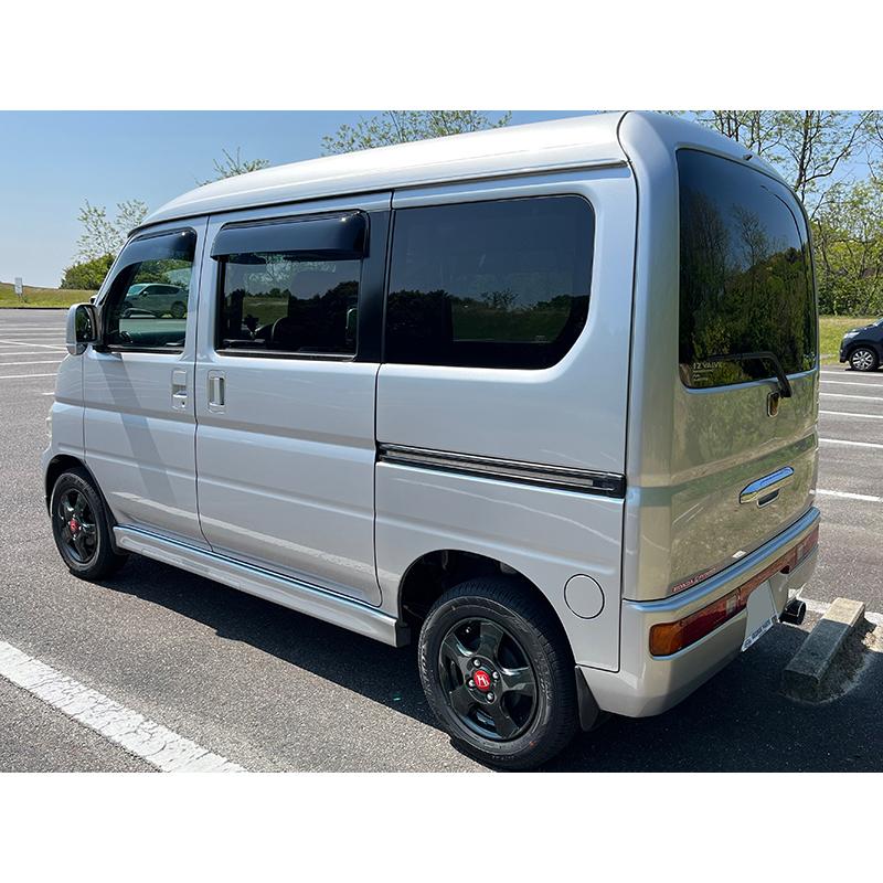 バモス ホビオ アクティバン ドアバイザー ダーク ビッグ ワイド