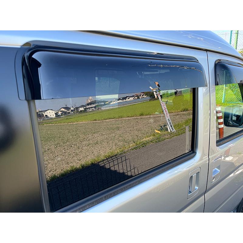 バモス ホビオ アクティバン ドアバイザー ダーク ビッグ ワイド