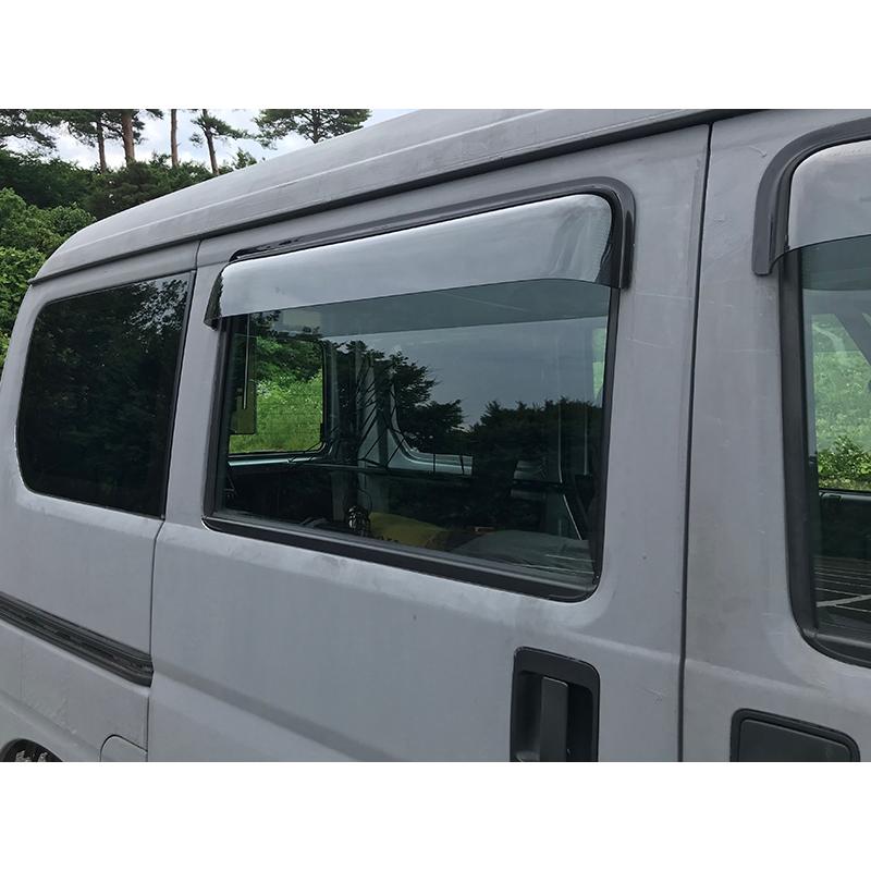 バモス ホビオ アクティバン ドアバイザー ビッグ ワイドバイザー 前後