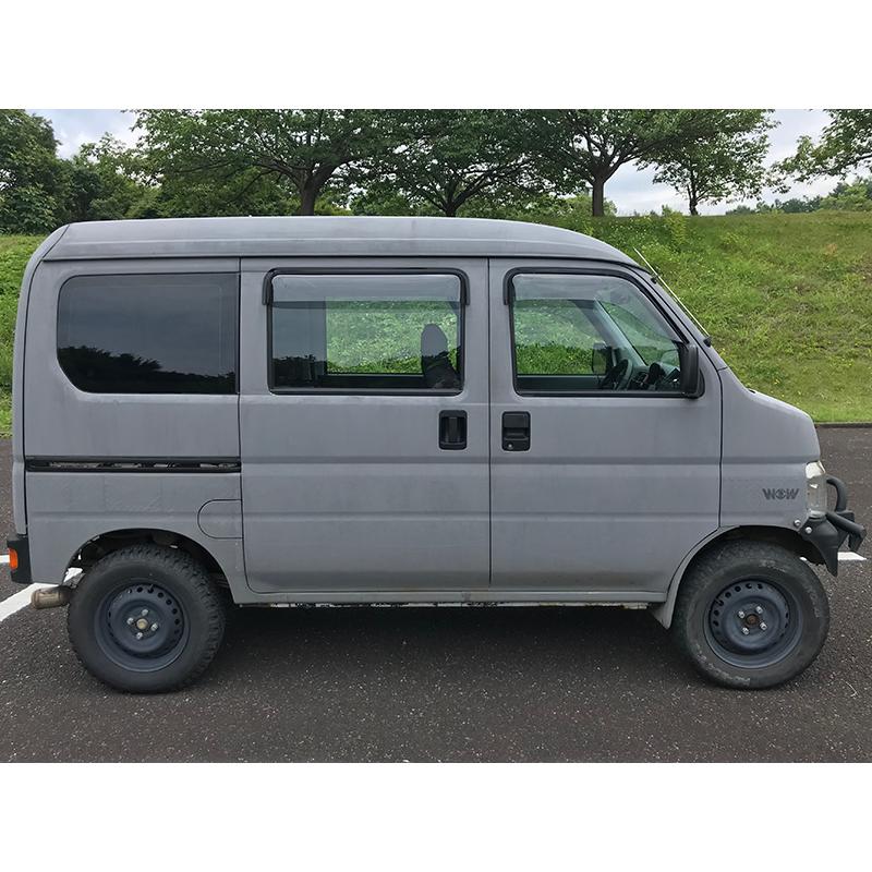 バモス ホビオ アクティバン ドアバイザー ビッグ ワイドバイザー 前後