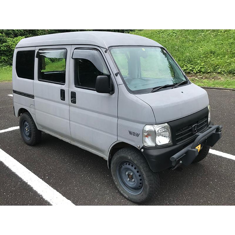 バモス ホビオ アクティバン ドアバイザー ビッグ ワイドバイザー 前後