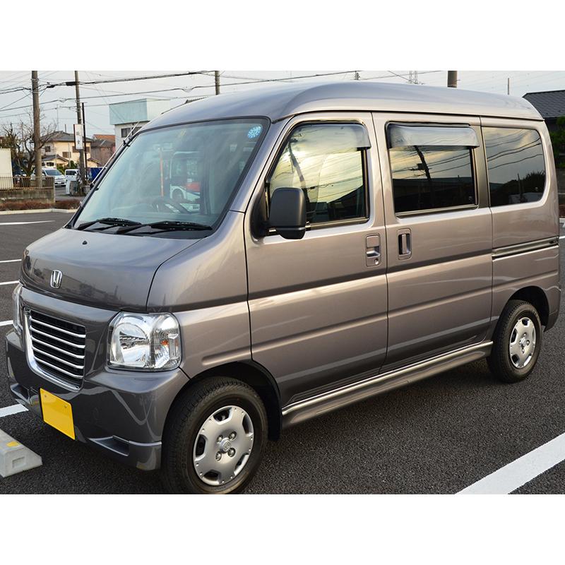 バモスホビオ　HM4 ワイドバイザー バモス ホビオ アクティバン ドアバイザー ダーク ビッグ ワイド