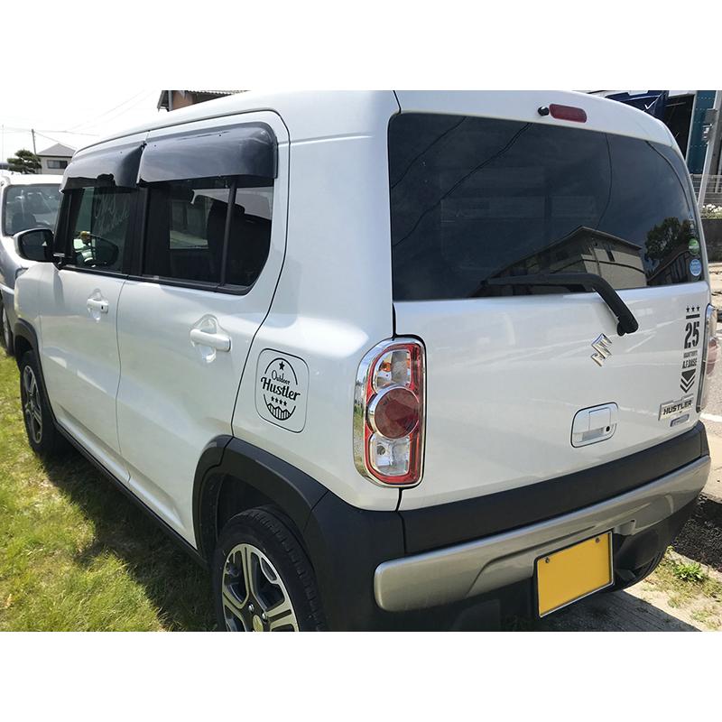 ハスラー MR31S MR41S ドアバイザー ビッグ ワイドバイザー ダーク