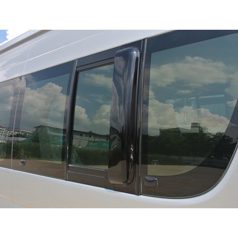ハイエース200系 サイドバイザー 1型-3型 ダークスモーク パーツ