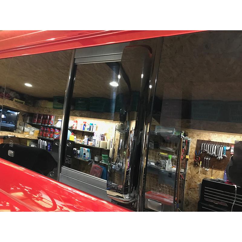 ハイエース200系 サイドバイザー 1型-3型 ダークスモーク パーツ