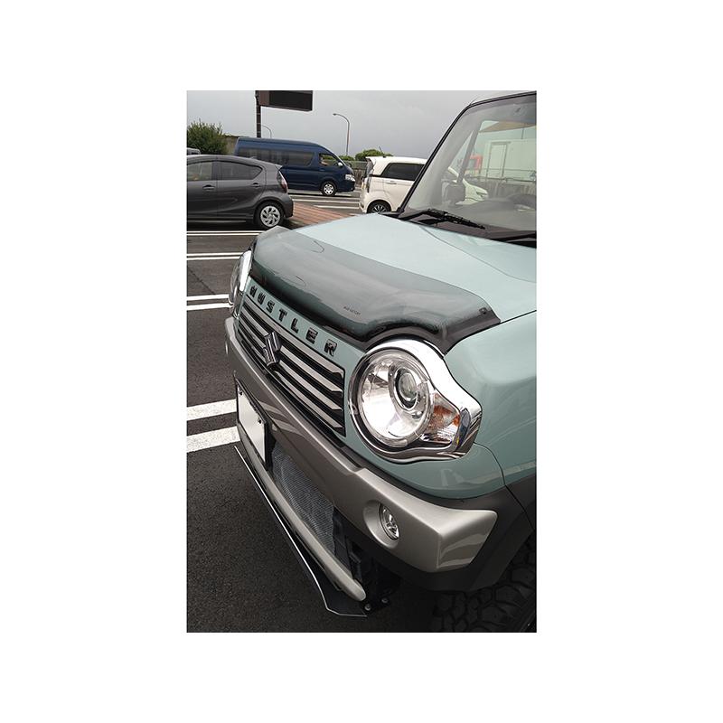 ハスラー バグガード カーボン調 ハスラー MR31S MR41S型 バグガード カーボンプリント フレア