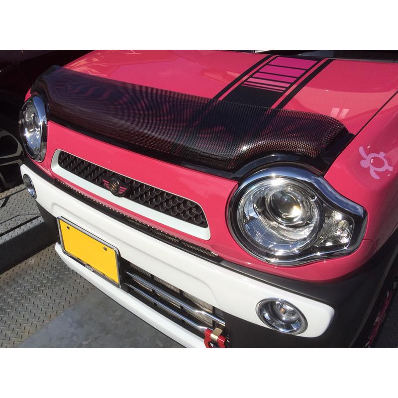 ハスラー バグガード カーボン調 ハスラー MR31S MR41S型 バグガード カーボンプリント フレアクロス