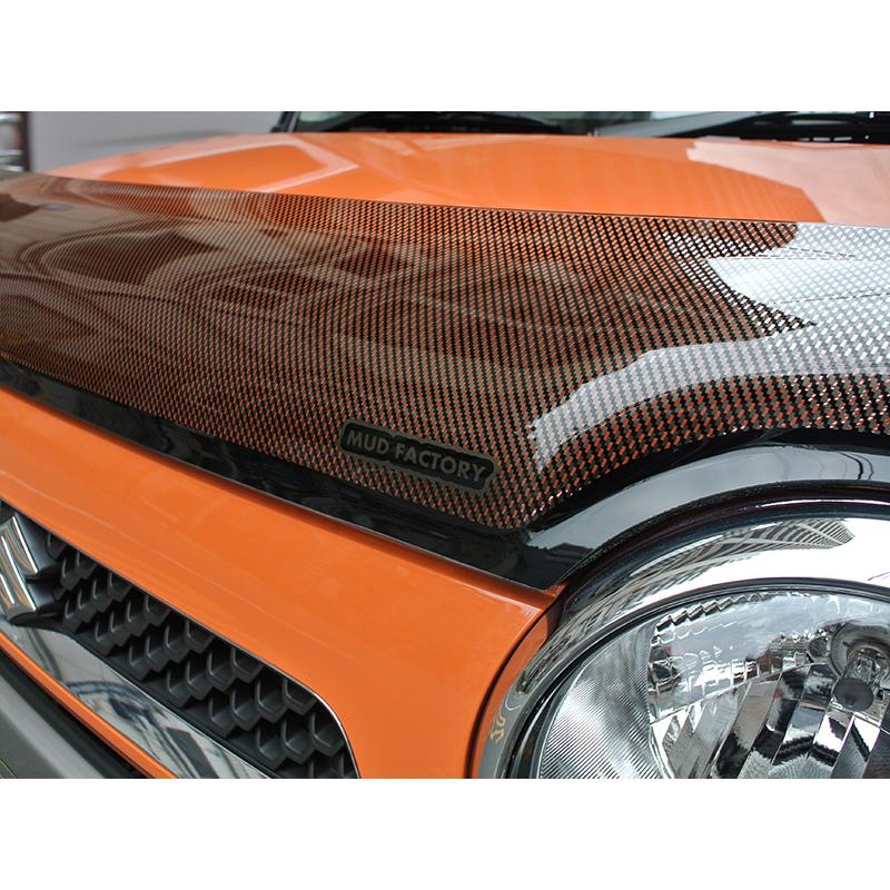 ハスラー バグガード カーボン調 ハスラー MR31S MR41S型 バグガード カーボンプリント フレアクロス