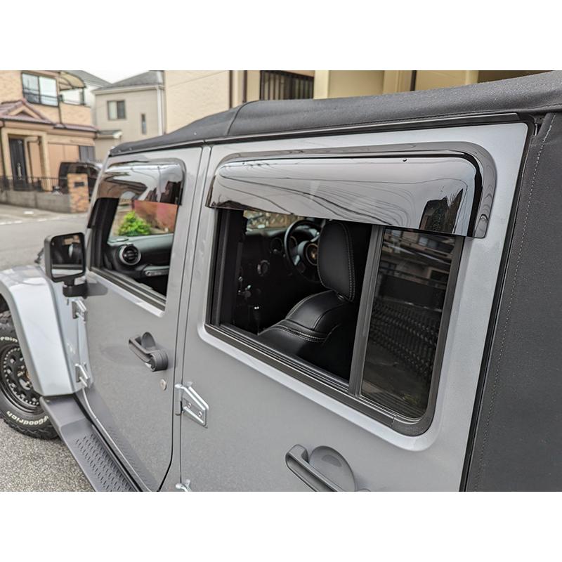 ジープ ラングラー JK ワイド ドアバイザー 純正 より幅広