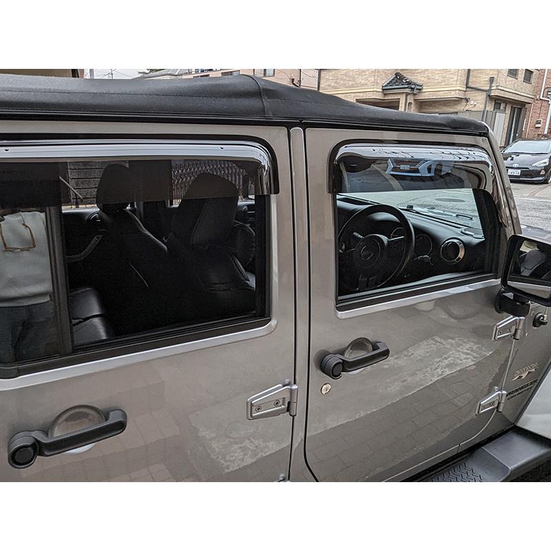 ジープ ラングラー JK ワイド ドアバイザー 純正 より幅広