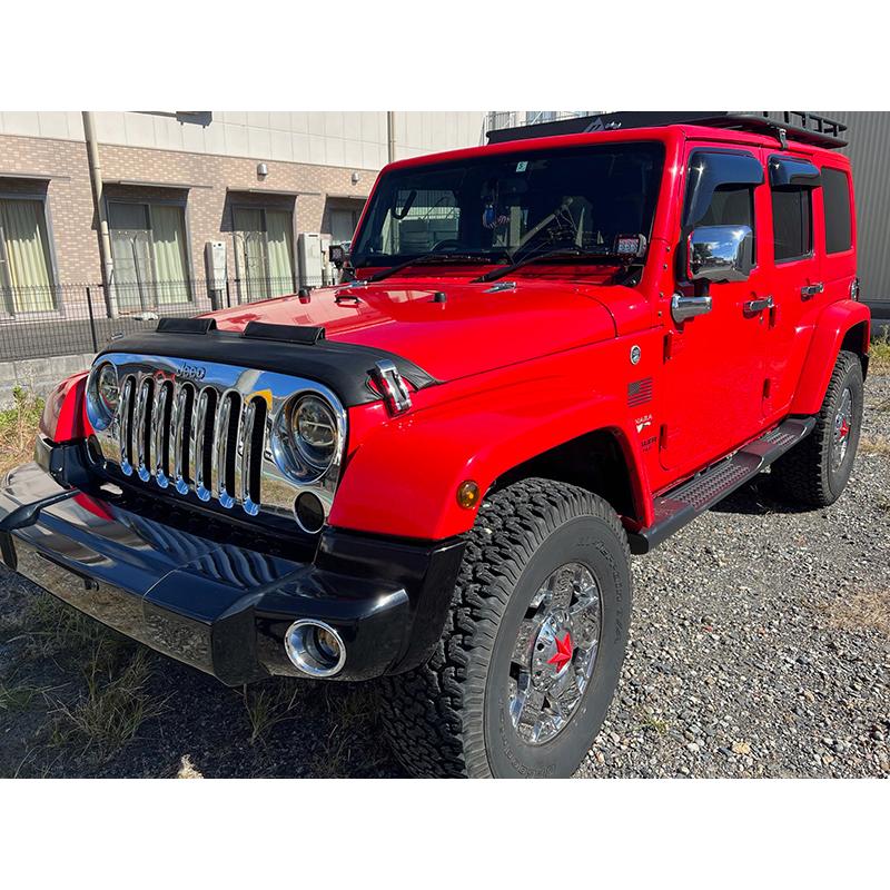 Jeep ジープラングラーjk　ウィンドウ　ドアバイザー 4枚セット 純正品❗ ジープ ラングラー JK ワイド ドアバイザー 純正 より幅広