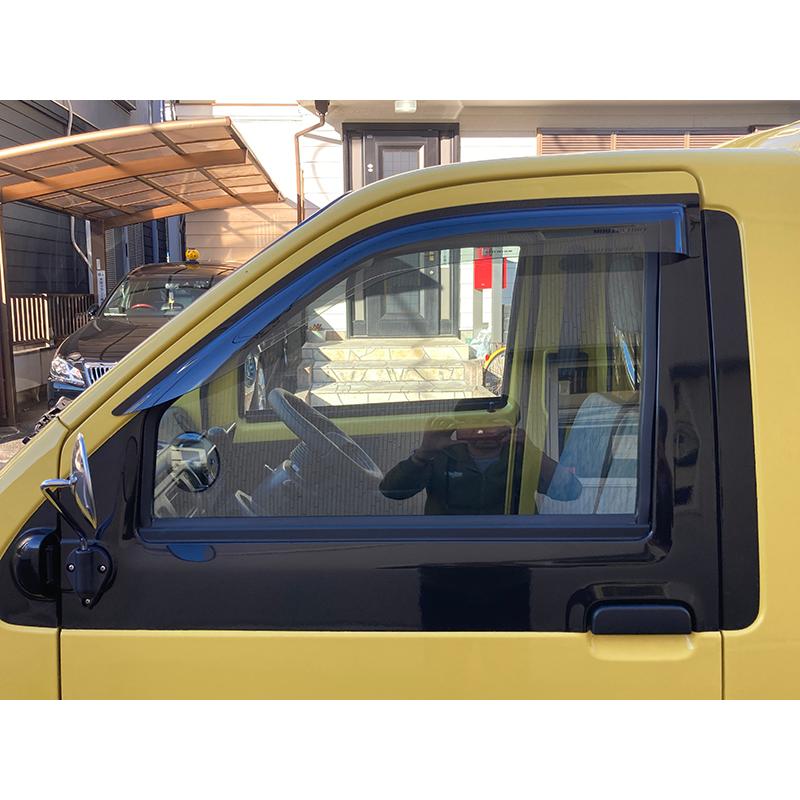 ミゼット２　ミゼットⅡ　ドアバイザー　ワイド　左右セット ダイハツ ミゼット2 K100P 100C型 ドアバイザー 純正に近い形状