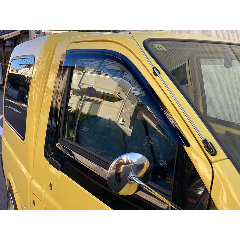 ミゼット２　ミゼットⅡ　ドアバイザー　ワイド　左右セット ダイハツ ミゼット2 K100P 100C型 ドアバイザー 純正に近い形状