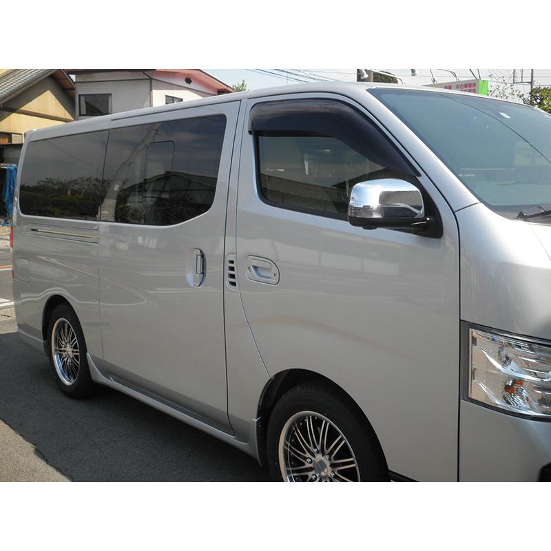 NV350 キャラバン ドアバイザー ビッグ ワイドバイザー ダーク