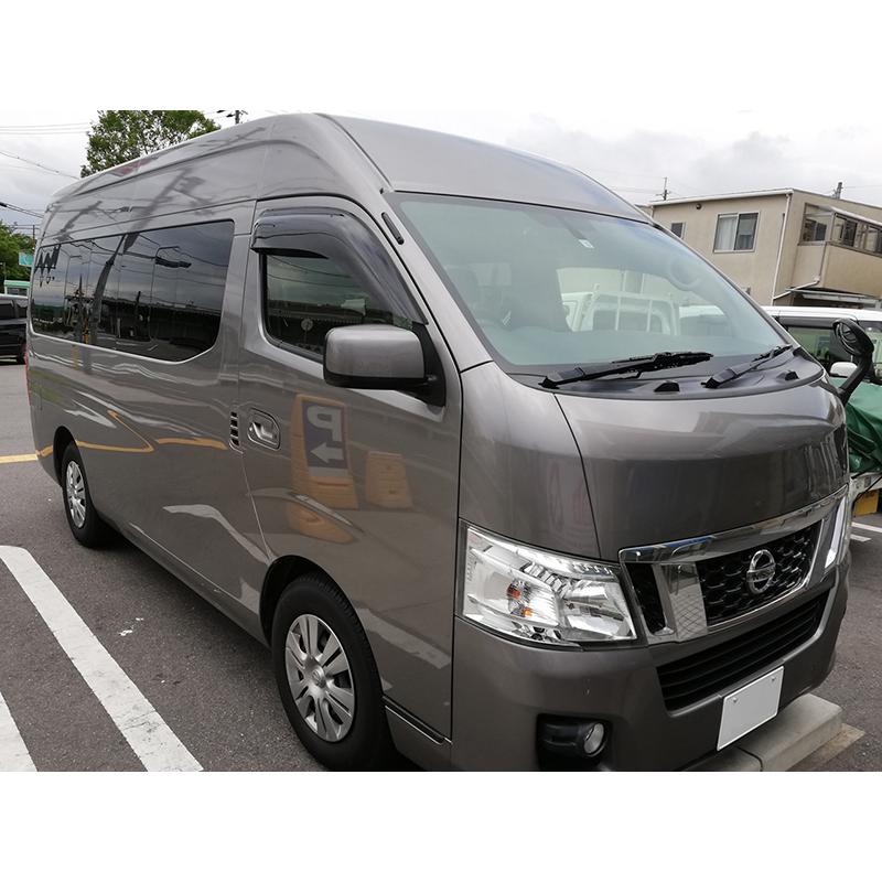 NV350 キャラバン ドアバイザー ビッグ ワイドバイザー ダーク パーツ