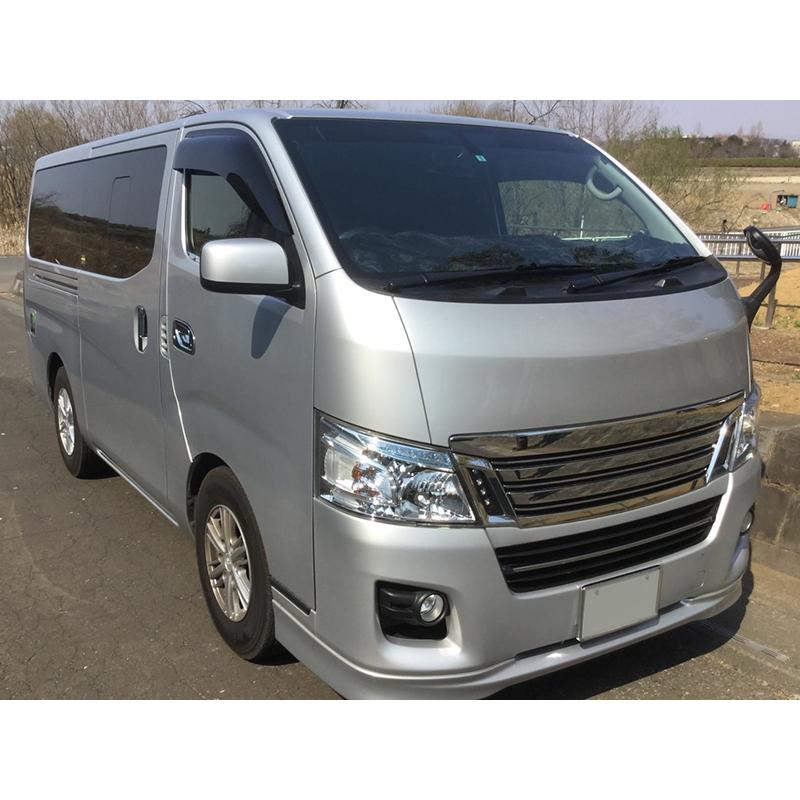 NV350 キャラバン ドアバイザー ビッグ ワイドバイザー ダーク パーツ