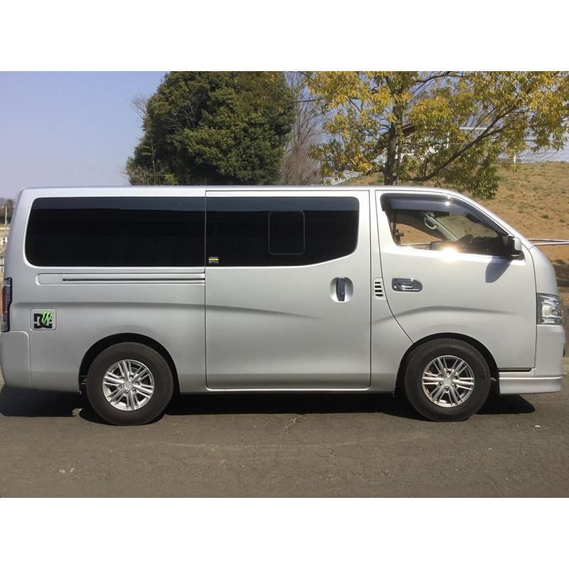 nv350キャラバン　ワイドバイザー　マッドファクトリー NV350 キャラバン ドアバイザー ビッグ ワイドバイザー ダーク
