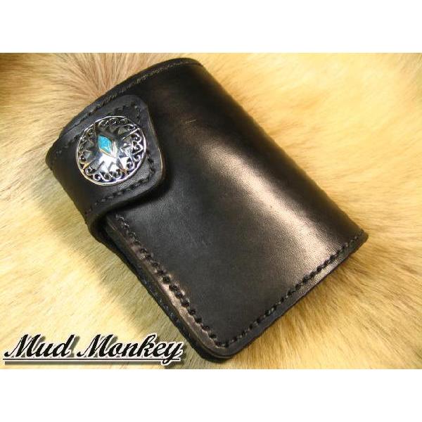 コンチョ ボタン/ネジ式/透かし彫りアリゾナターコイズ/シルバー925 |  | 03