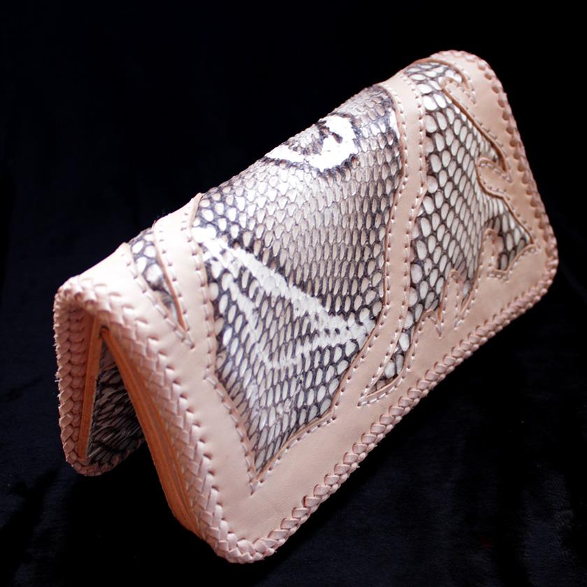 コブラ頭付き長財布/ファイヤートライバル/ブラック&ナチュラル/レース編み/バイカーズウォレット |  | 12