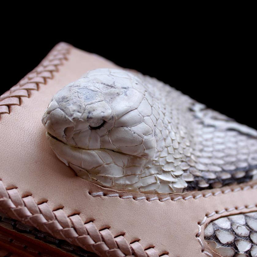 コブラ頭付き長財布/ファイヤートライバル/ブラック&ナチュラル/レース編み/バイカーズウォレット |  | 09