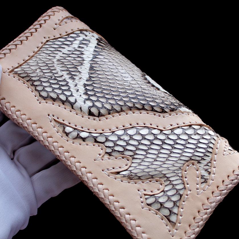 コブラ頭付き長財布/ファイヤートライバル/ブラック&ナチュラル/レース編み/バイカーズウォレット |  | 11