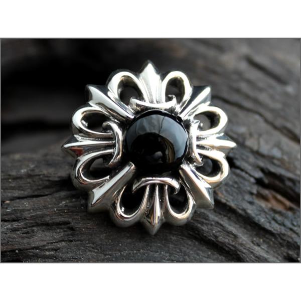 コンチョ ボタン/ネジ式/ユリゴシック/レザークラフト/バイカーズウォレット/コンチョシルバー925 |  | 04