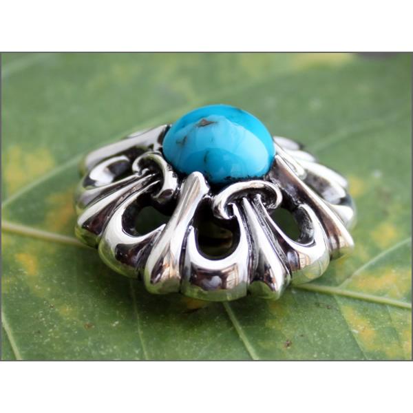 コンチョ ボタン/ネジ式/ユリゴシック/レザークラフト/バイカーズウォレット/コンチョシルバー925 |  | 06