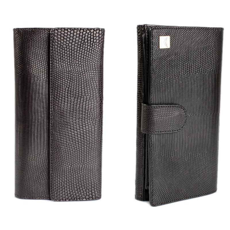 廃盤売り切りのため値下げ！リザード 長財布・トカゲブラック/大容量長財布/カード収納24枚/ベロ付 |  | 03