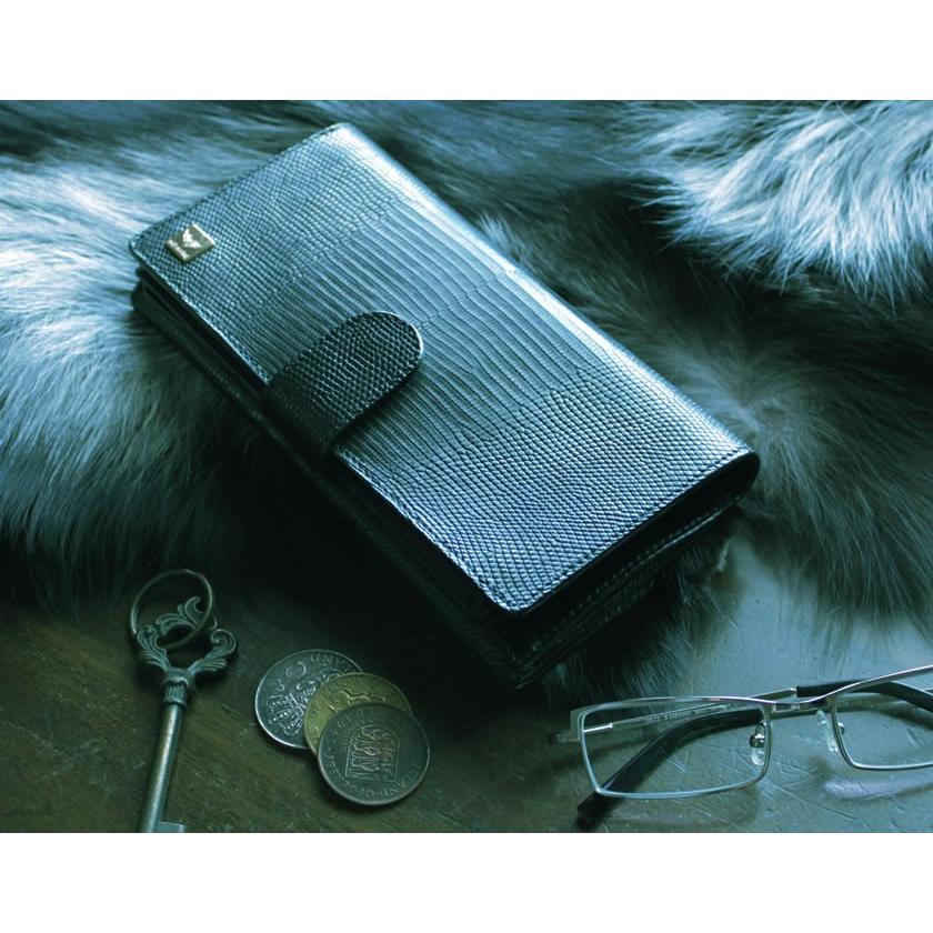 廃盤売り切りのため値下げ！リザード 長財布・トカゲブラック/大容量長財布/カード収納24枚/ベロ付 |  | 09