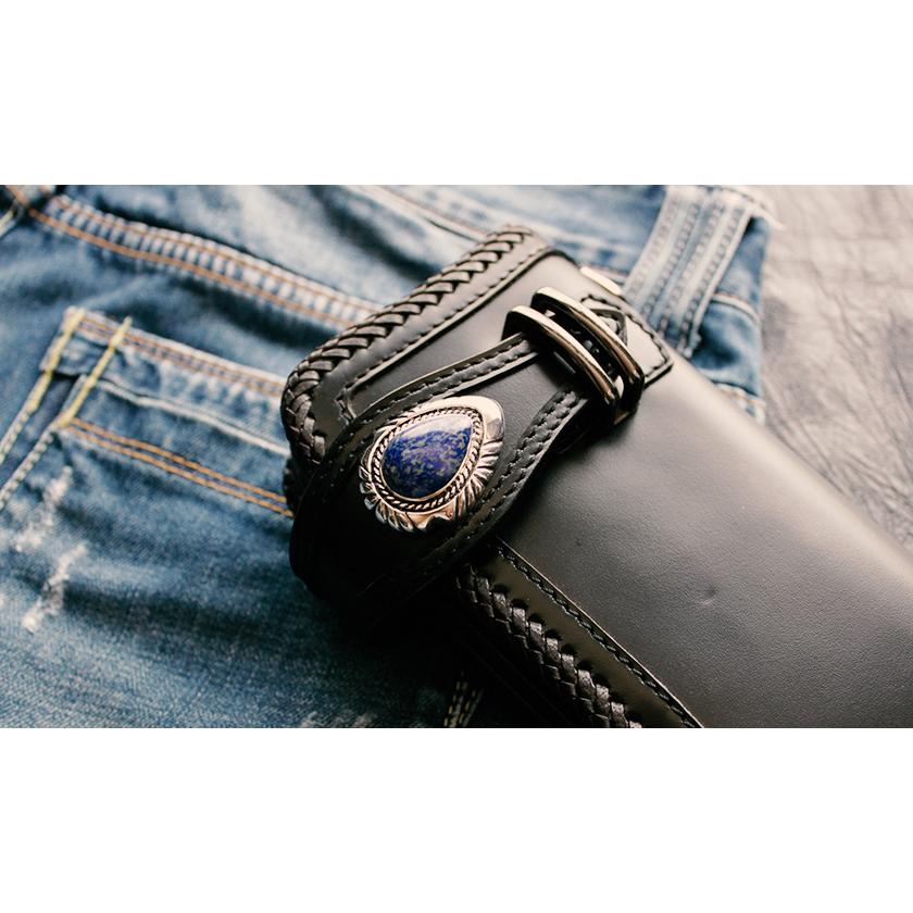 コンチョ ボタン/ネジ式/天然ラピスラズリ・ターコイズ・オニキス/ドロップデッド/ビッグ/レザークラフト/バイカーズウォレット/コンチョシルバー925 |  | 04