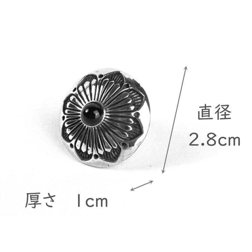 コンチョシルバー925/天然石・ターコイズ・ラピスラズリ・タイガーアイ・シェル/ネイティブ系/フローラルミドル/レザークラフト/コンチョボタン/ネジ式 |  | 01