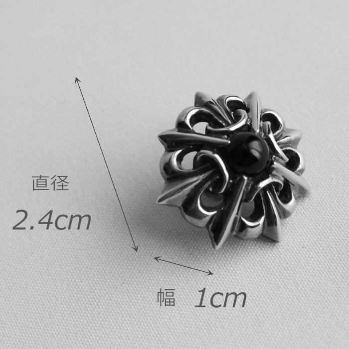 コンチョ ボタン/ネジ式/天然石コンチョ/リリーmini/レザークラフト/バイカーズウォレット/コンチョシルバー925 |  | 04