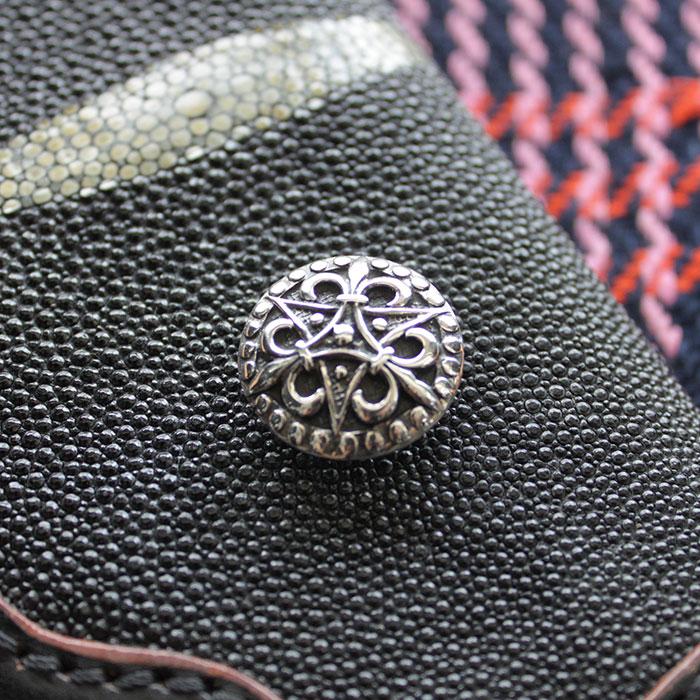 コンチョ ボタン シルバー925/リリートライアングル/ミニサイズ/レザークラフト/バイカーズウォレット |  | 01