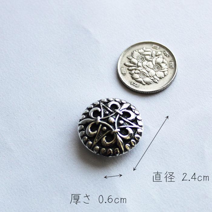 コンチョ ボタン シルバー925/リリートライアングル/ミニサイズ/レザークラフト/バイカーズウォレット |  | 02