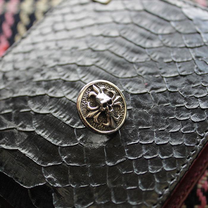 コンチョ ボタン シルバー925/リリースカル/ミニサイズ/レザークラフト/バイカーズウォレット |  | 01