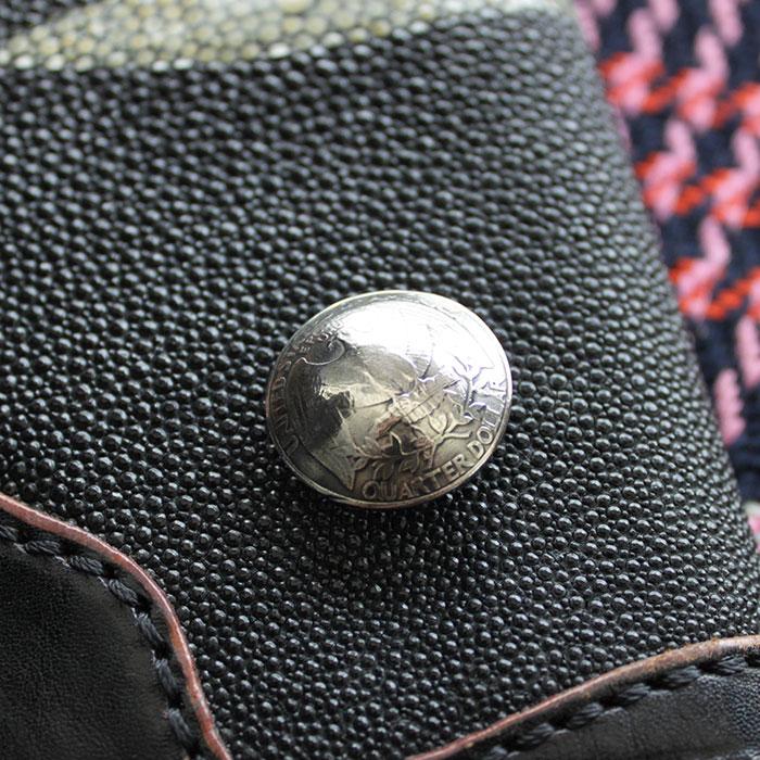 コインコンチョ ボタン /クォーターダラーコインコンチョ/ミニサイズ/レザークラフト/バイカーズウォレット |  | 01