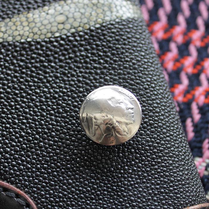 コインコンチョ ボタン /インディアン・バッファロー５セントコインコンチョ/ミニサイズ/レザークラフト/バイカーズウォレット |  | 02