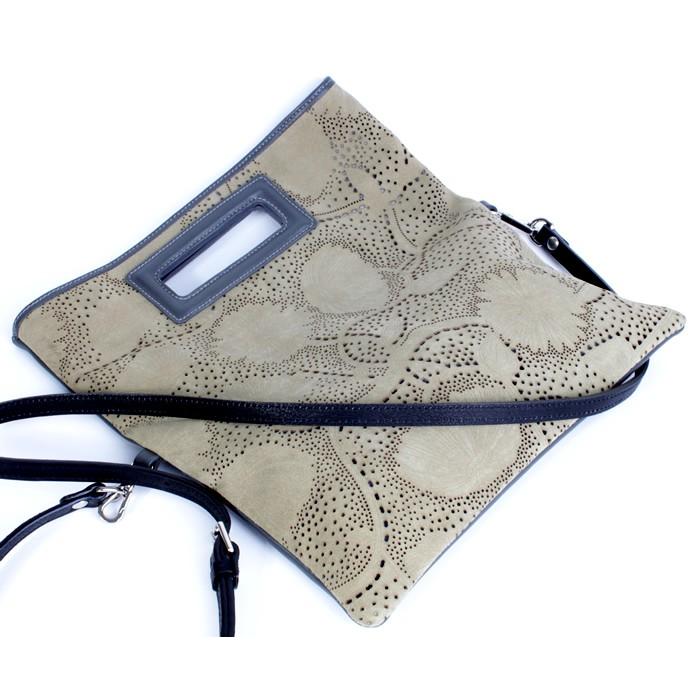 クラッチバッグ/レディースバッグ/本革・インレイフローラル/ショルダーベルト付 |  | 02