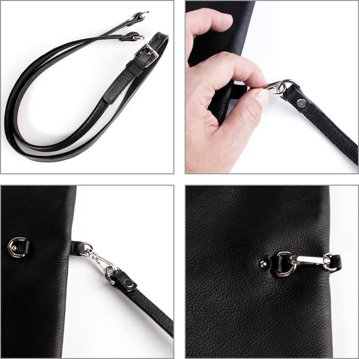 クラッチバッグ/レディースバッグ/パイソン本革・ブラック/ショルダーベルト付 |  | 04