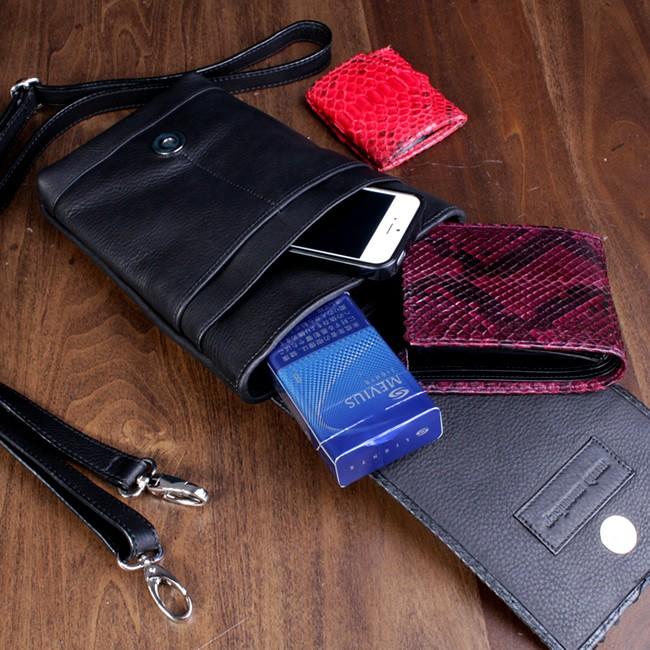 シザーバッグ・ボディバッグ/パイソンブラックバックカット |  | 01