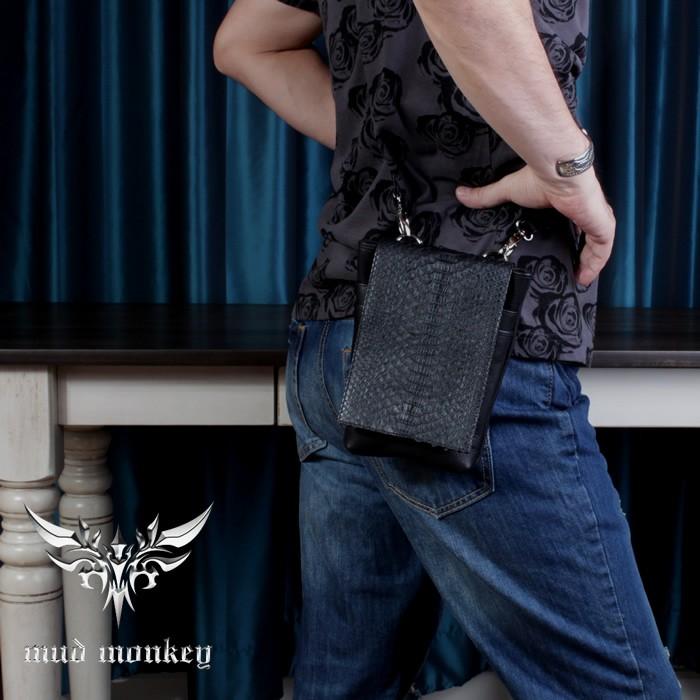 シザーバッグ・ボディバッグ/パイソンブラックバックカット |  | 05